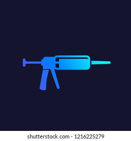 silicone gun icon, vector
