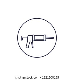 Silicone Gun Line Icon