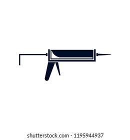 silicone gun vector icon isolated on white background