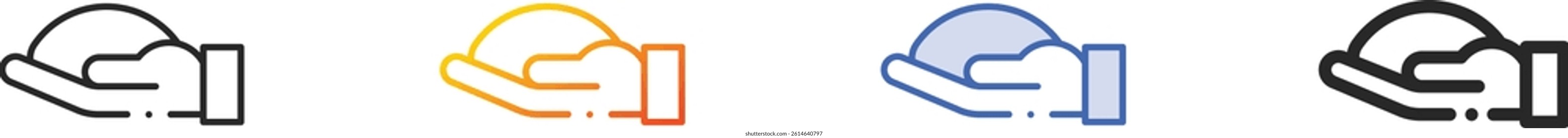 silicone icon.Thin Linear, Gradient, Blue Stroke and bold Style Design Isolated On White Background