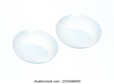 Silicone Implants Isolated On White Background. Woman Surgery Big Size Prosthesis Under Chest. Plastic Bust Object. Female Breast Cosmetology Operation. Lifting Up Gel Liquid Muscle. Augmentation