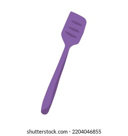 Silicone Kitchen Spatula On White Background