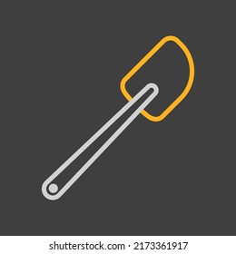 Silicone kitchen spatula vector icon. Kitchen appliances. Graph symbol for cooking web site design, logo, app, UI
