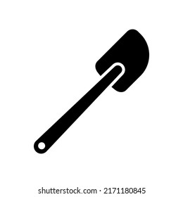 Icono de glifo aislado de vector de espátula de cocina de silicona. Aparatos de cocina. Símbolo gráfico para cocinar diseño de sitio web, logotipo, aplicación, interfaz de usuario
