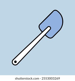 Silicone kitchen spatula vector isolated icon. Kitchen appliances. Graph symbol for cooking web site design, logo, app, UI