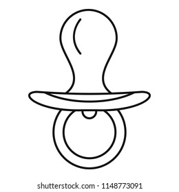 Silicone nipple icon. Outline silicone nipple vector icon for web design isolated on white background