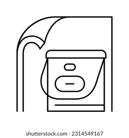 vector de icono de línea elastómero de goma de silicona. signo de elastómero de goma de silicona. símbolo de contorno aislado ilustración negra