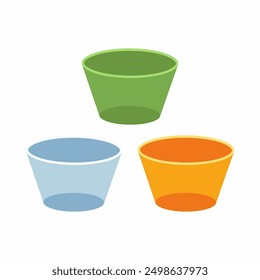 Silicone shot cups vector cartoon illustration isolated on a white background.