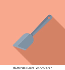 Silicone spatula icon flat vector. Cooking tool. Food roast element