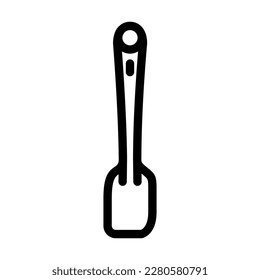 silicone spatula kitchen cookware line icon vector. silicone spatula kitchen cookware sign. isolated contour symbol black illustration