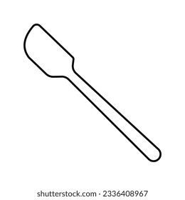silicone spatula kitchen cookware line icon vector. silicone spatula kitchen cookware sign. isolated contour symbol black illustration