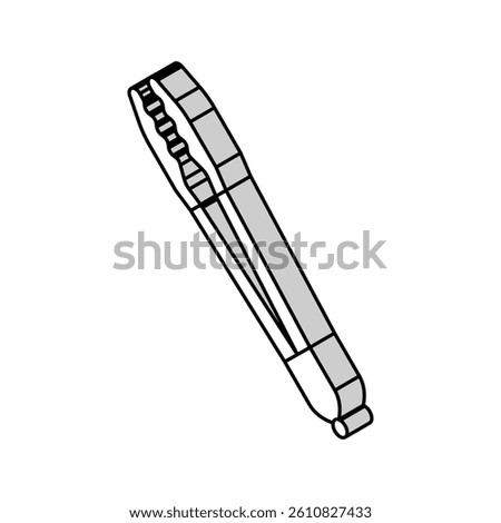 silicone tongs kitchen cookware isometric icon vector. silicone tongs kitchen cookware sign. isolated symbol illustration