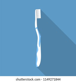 Silicone toothbrush icon. Flat illustration of silicone toothbrush vector icon for web design