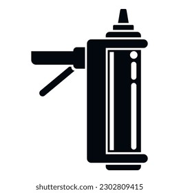 Icono de tubo de silicona simple vector. Pegamento de sellante. Casa de construcción