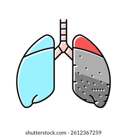 silicosis disease color icon vector. silicosis disease sign. isolated symbol illustration