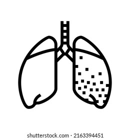 silicosis disease line icon vector. silicosis disease sign. isolated contour symbol black illustration