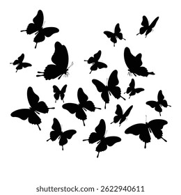 silihouette of butterfly vector illustration