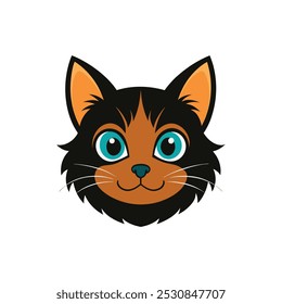 Silueta de una cabeza de gato