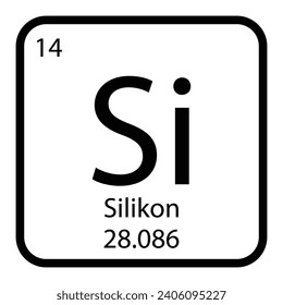 Silikon-Atom-Symbol Vektorgrafik-Design