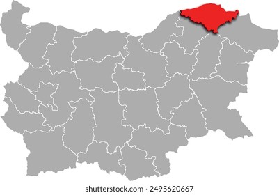 SILISTRA Karte REGION BULGARIEN 3D isometrische Karte