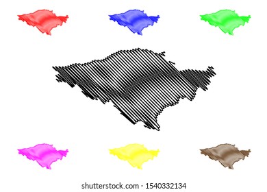 Silistra Province (Republic of Bulgaria, Provinces of Bulgaria) map vector illustration, scribble sketch Silistra map