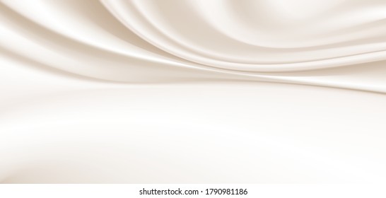 Silk background Design for product advertising for catalog.gold silk background.gold fabric background. smooth texture vector.