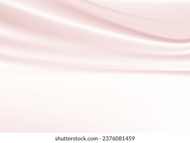 Silk background Design for product advertising for catalog. pink silk background. rose gold fabric background. smooth texture vector. illustration EPS 10.