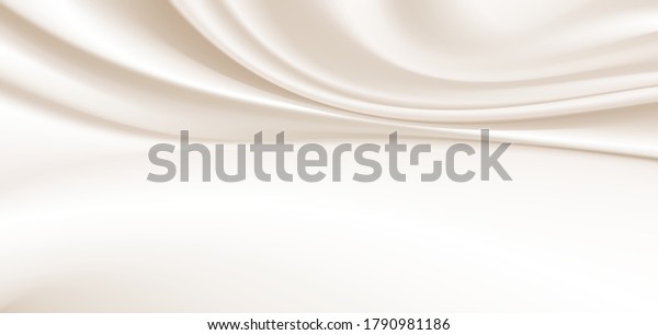 Silk background Design for product advertising\
for catalog.gold silk background.gold fabric background. smooth\
texture vector.