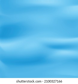Silk blue background. Abstract vector pattern with copy space. Liquid wave texture, smooth drapery wallpaper. Wedding fabric, satin. Wavy design for banner, card, postcard, backdrop.