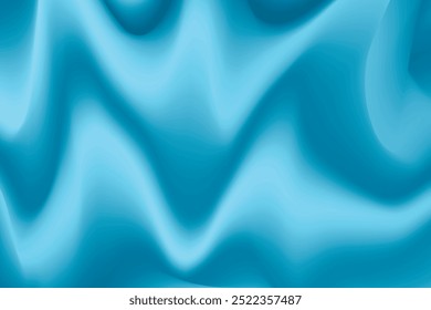 Fondo azul de seda. Patrón de Vector Abstractas con espacio de copia. Textura líquida de la onda, Fondo de pantalla liso de la cortina. Tela de Boda, satén. Diseño ondulado para el Anuncio, tarjeta, postal, telón de fondo.