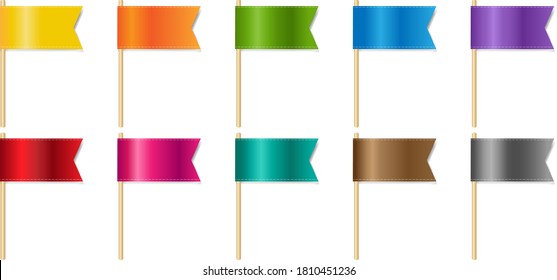 Bandeiras de fita azul-seda fundo transparente isolado com malha de gradiente, ilustração de vetor