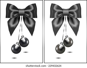 Silk bow with Christmas ball
