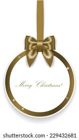 Silk bow with Christmas ball