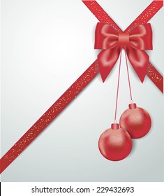 Silk bow with Christmas ball