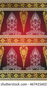 silk buddha thai tradition abstract