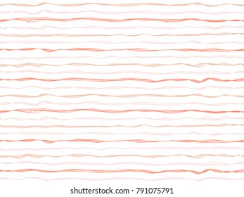 Silk curved stripes horizontal lines vector pattern. Thin intersecting and parallel curve lines, wavy ribbons clothing textile pattern.  Wavy stripes ripple silk fabric texture seamless.