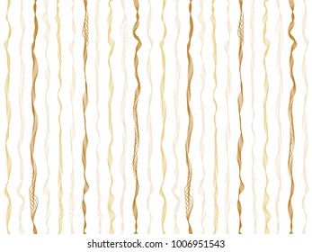 Silk curved stripes vertical lines vector shirt pattern. Thin intersecting and parallel bent lines, curve wavy ribbons clothing textile.  Wavy stripes ripple silk fabric texture illustration.