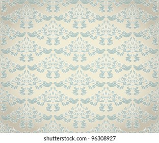 Silk Damask Seamless Wallpaper