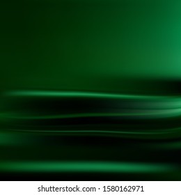 Silk emerald drape for Wallpaper. Green natural background with soft folds. Fresh green color.