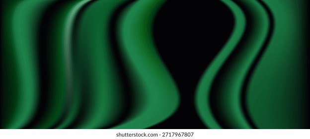 Silk emerald drape for Wallpaper. Green natural background with soft folds. Fresh green color.vector Eps10

