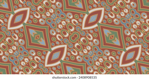 Silk fabric Patola sari Pattern Seamless Bandana print silk Motif embroidery, Ikat embroidery vector Design for Print scandinavian pattern saree ethnic nativity gypsy pattern