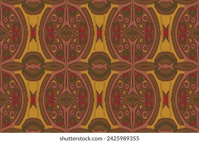 Tejido de seda Patola sari Patrón sin costuras Nativo Americano, bordado de motivos, Ikat bordado vector Diseño para imprimir tiritas funda de almohada sambal puri kurti mughal arquitectura