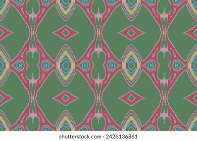 Silk fabric Patola sari Pattern Seamless Bandana print silk Motif embroidery, Ikat embroidery vector Design for Print vyshyvanka placemat quilt sarong sarong beach kurtis Indian motifs