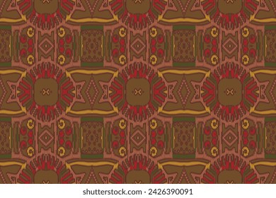Silk fabric Patola sari Pattern Seamless Native American, Motif embroidery, Ikat embroidery vector Design for Print indigenous art aboriginal art pattern floral kurti mughal border