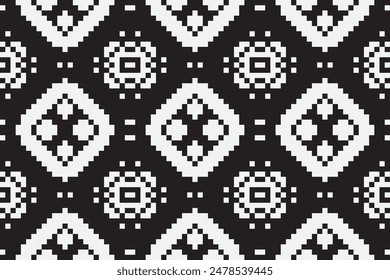 Silk fabric Patola sari Pattern Seamless Native American, Motif embroidery, Pixel Ikat embroidery vector Design for Print border embroidery ancient egypt
