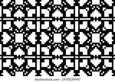 Silk fabric Patola sari Pattern Seamless Native American, Motif embroidery, Pixel Ikat embroidery vector Design for Print jacquard slavic pattern folklore pattern kente arabesque