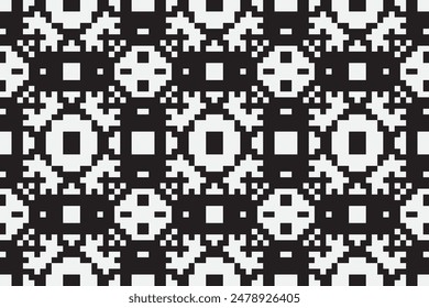 Silk fabric Patola sari Pattern Seamless Bandana print silk Motif embroidery, Pixel Ikat embroidery vector Design for Print lace pattern seamless pattern vintage shibori jacquard seamless