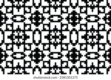 Silk fabric Patola sari Pattern Seamless Australian aboriginal pattern Motif embroidery, Pixel Ikat embroidery vector Design for Print border embroidery ancient egypt