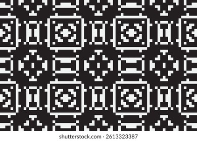 Silk fabric Patola sari Pattern Seamless Australian aboriginal pattern Motif embroidery, Pixel Ikat embroidery vector Design for Print egyptian pattern tibetan mandala bandanna