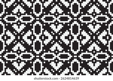 Silk fabric Patola sari Pattern Seamless Mughal architecture Motif embroidery, Pixel Ikat embroidery vector Design for Print border embroidery ancient egypt